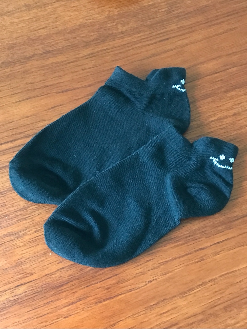 Women's fun face Black No-Show Socks - Pack of 8